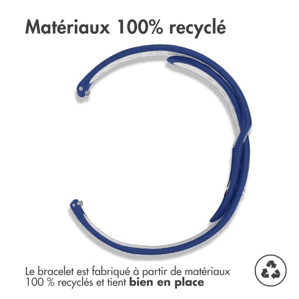 imoshion Bracelet sport en silicone  - Connexion universelle 18 mm - Blue & White