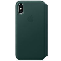 Apple Étui de télephone portefeuille Leather Folio Apple iPhone X / Xs - Forest Green
