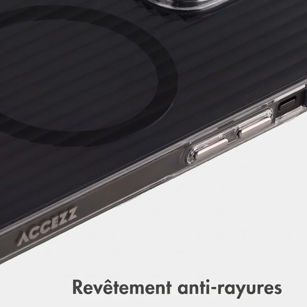 Accezz Coque arrière Lite avec MagSafe | Fluted | Apple iPhone 14 - Noir
