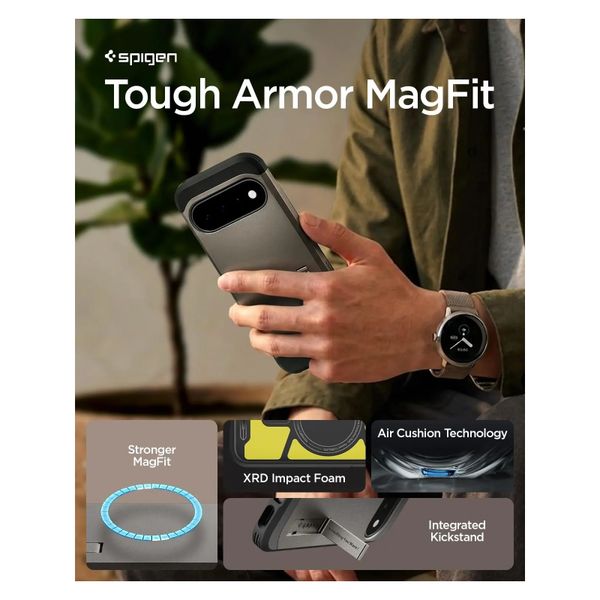 Spigen Coque Tough Armor MagSafe Google Pixel 11 - Gunmetal