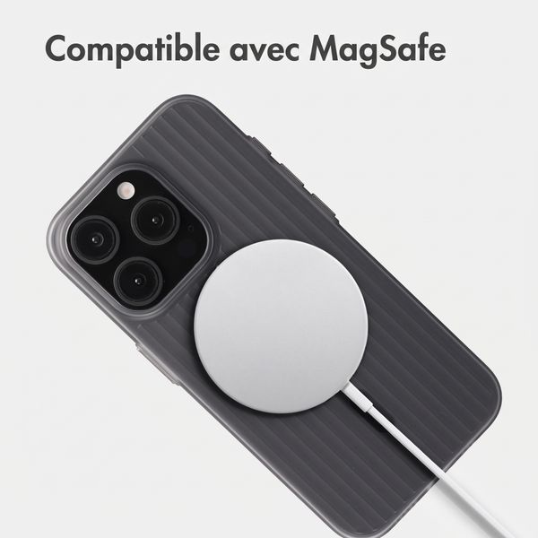 Accezz Coque arrière Lite avec MagSafe | Fluted | Apple iPhone 15 Pro - Gris