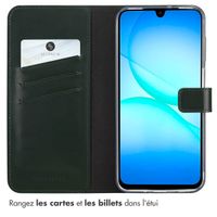 Selencia Étui portefeuille en cuir véritable Samsung Galaxy A17 (5G) / (4G) - Vert
