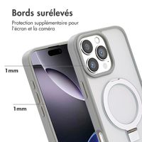 Accezz Coque Ring Stand avec MagSafe Apple iPhone 16 Pro Max - Gris