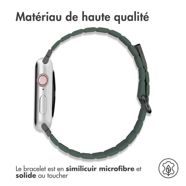 imoshion Bracelet en cuir magnétique Apple Watch | 38/40/41/42 mm - Vert