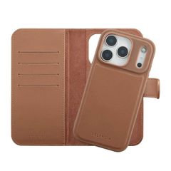 Selencia Étui portefeuille amovible Olyn avec MagSafe Apple iPhone 17 Pro - Marron