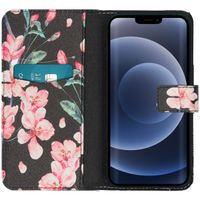 imoshion Design Softcase Bookcase Apple iPhone 13 Pro - Blossom Watercolor Black