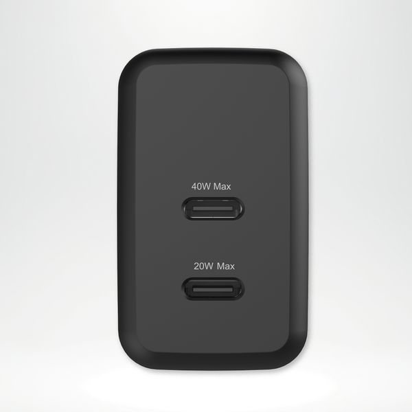 imoshion Adapteur secteur - Chargeur - 2x USB-C - Power Delivery - 40W - Noir
