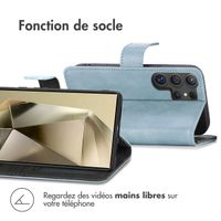 imoshion Étui de télephone portefeuille de luxe Samsung Galaxy S25 Ultra - Bleu clair