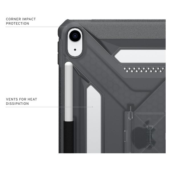 UAG Coque arrière Scout Plus avec support Scout Apple iPad 11 (2025) 11 pouces A16 / iPad 10 (2022) 10.9 pouces - Ash