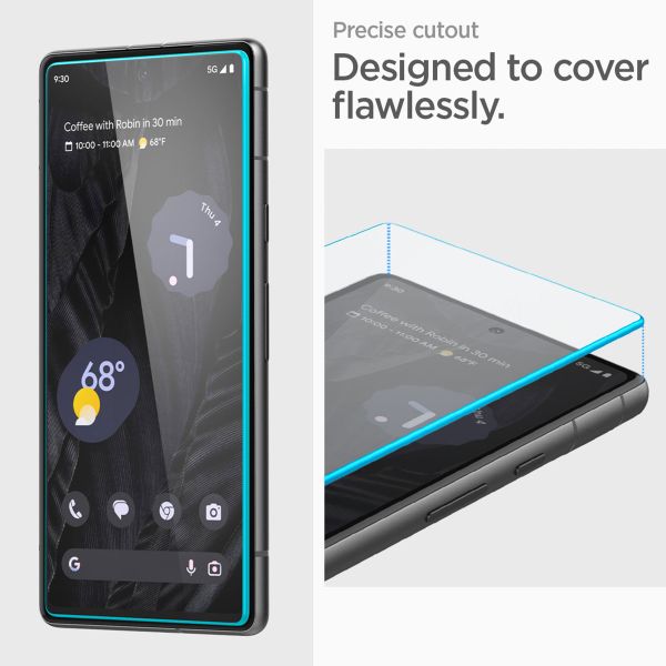 Spigen Protection d'écran en verre trempé GLAStR Fit 2 Paquets + Applicator Google Pixel 7a
