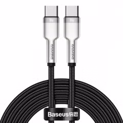 Baseus Cafule Series câble USB-C vers USB-C - Métal - 100 Watt - 2 mètres - Noir