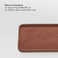 Selencia Étui portefeuille amovible Olyn avec MagSafe Samsung Galaxy S25 / S24 - Marron