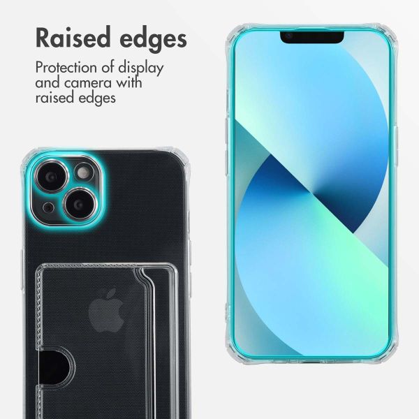imoshion Coque silicone avec porte-cartes Apple iPhone 13 - Transparent