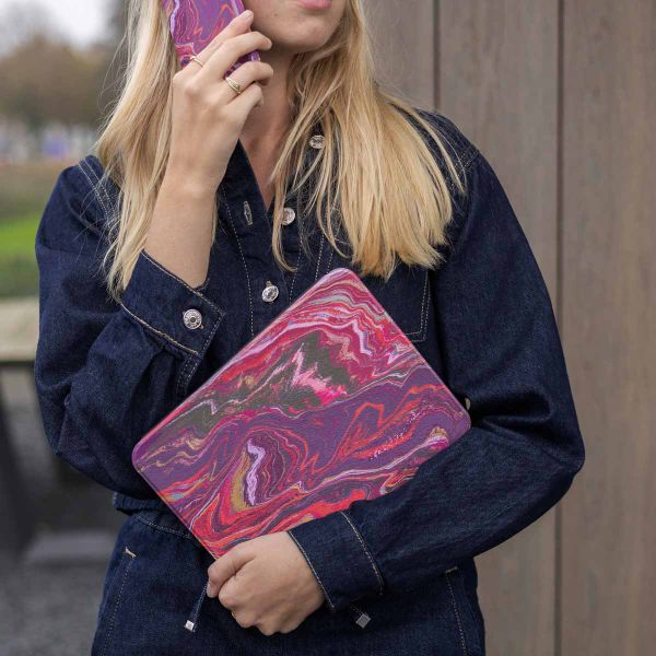 Selencia Coque tablette Vivid Apple iPad 11 (2025) 11 pouces A16 / iPad 10 (2022) 10.9 pouces - Marble Plum
