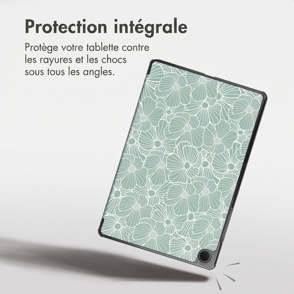 imoshion Coque tablette Design Trifold Samsung Galaxy Tab A11 Plus / A9 Plus - Botanica