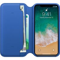 Apple Étui de télephone portefeuille Leather Folio Apple iPhone X / Xs - Electric Blue