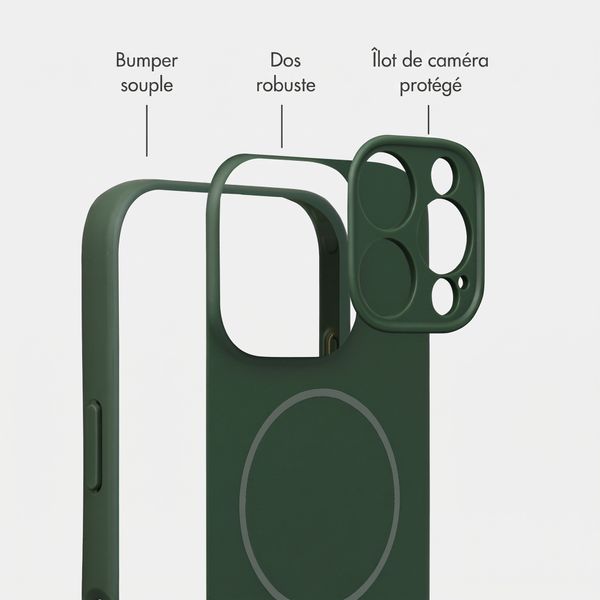 Accezz Coque Grip avec MagSafe Apple iPhone 16 Pro - Vert foncé
