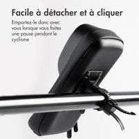 imoshion Support de téléphone pour vélo avec visière pare-soleil - Résistant aux éclaboussures - Universel - Noir