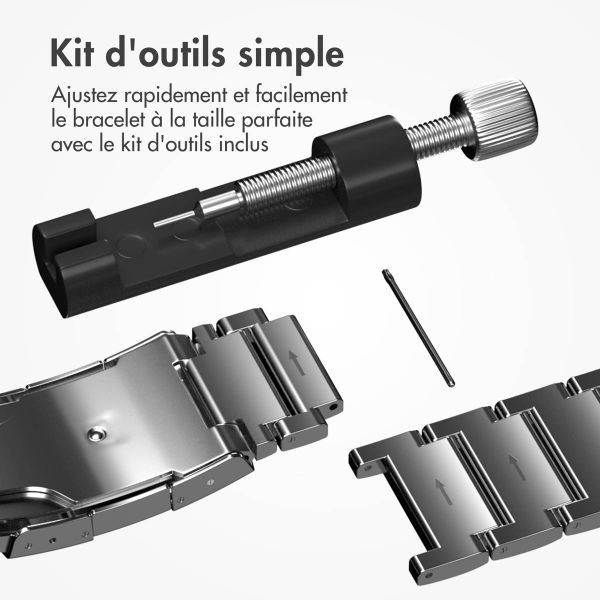 Accezz Bracelet en acier Titane mat Apple Watch | 38/40/41/42 mm - Argent