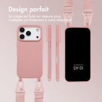 Selencia Coque silicone avec cordon amovible Apple iPhone 17 Pro Max - Sand Pink
