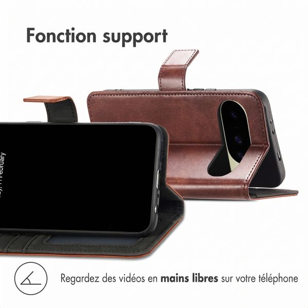 imoshion Étui de télephone portefeuille de luxe Google Pixel 10 / 10 Pro - Marron foncé