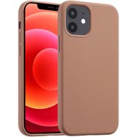 Accezz Coque Liquid Silicone avec MagSafe Apple iPhone 12 (Pro) - Marron clair