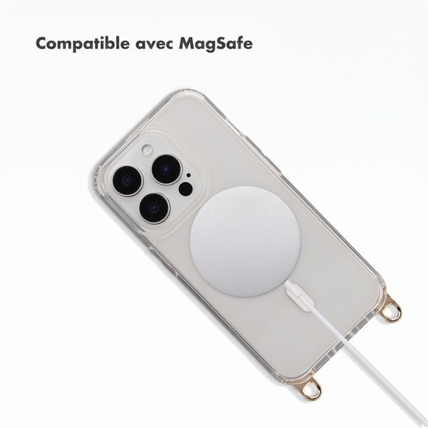 Selencia Coque arrière Rivièra MagSafe avec crochets amovibles Apple iPhone 15 Pro - Transparent