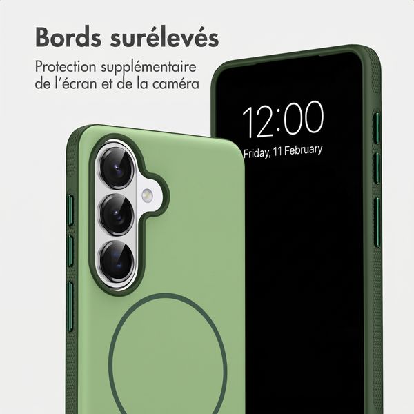 imoshion Coque arrière Color avec Thin MagSafe Ring Samsung Galaxy S26 - Vert foncé