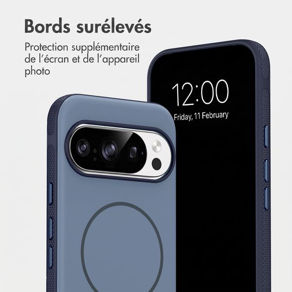 imoshion Coque arrière Color avec Thin MagSafe Ring Google Pixel 11 / 11 Pro / 10 / 10 Pro - Bleu foncé
