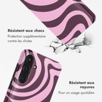 Selencia Coque arrière Vivid Samsung Galaxy S25 Plus - Wavy Swirl Pink Plum