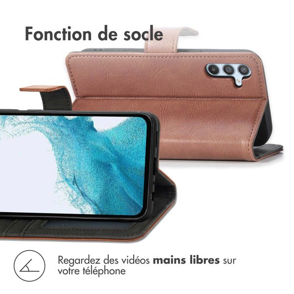 imoshion Étui de télephone portefeuille de luxe Samsung Galaxy A34 (5G) - Marron