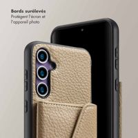 Selencia Coque de télephone Sera avec cordon et porte-cartes enveloppe Samsung Galaxy S23 FE - Taupe