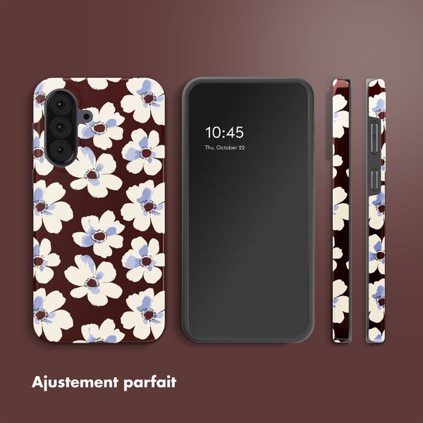 Selencia Coque arrière Vivid Samsung Galaxy A37 (5G) - Choco Flower Pop