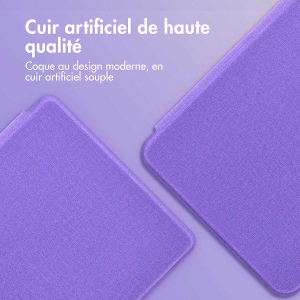 imoshion Étui de liseuse portefeuille Canvas Kobo Clara Colour / BW - Violet