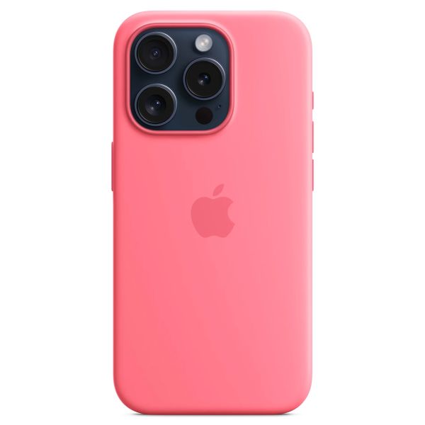 Apple Coque en silicone MagSafe Apple iPhone 15 Pro - Rose