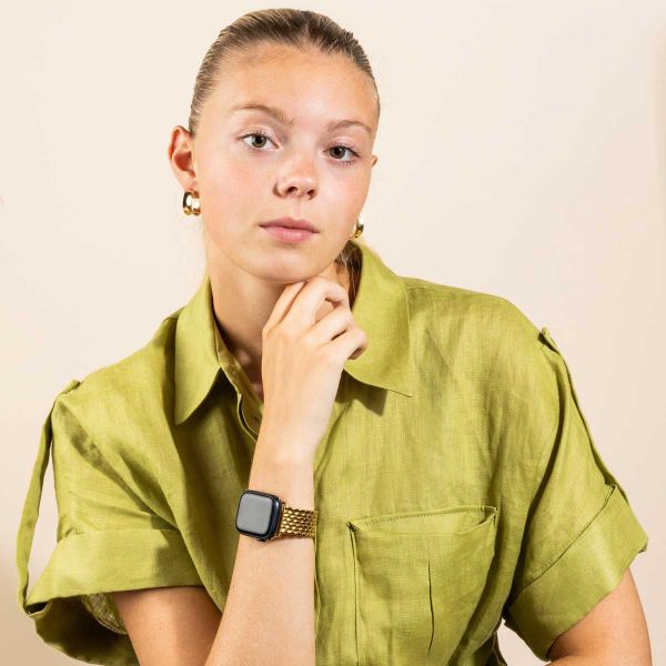 Selencia Bracelet dragon en acier Apple Watch | 44/45/46/49 mm - Doré