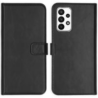 Selencia Étui portefeuille en cuir véritable Samsung Galaxy A23 (5G) - Noir