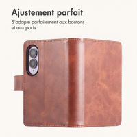 imoshion Étui de télephone portefeuille de luxe Samsung Galaxy Z Fold 8 - Marron foncé