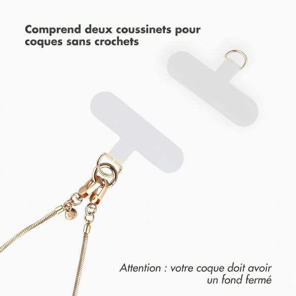 Selencia Cordon de téléphone Sleek Chain - Gold