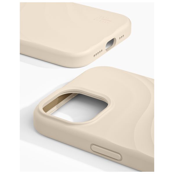 iDeal of Sweden Coque Soft Swirl Silicone MagSafe Apple iPhone 17e / 16e / 15 / 14 / 13 - Cloud Dancer