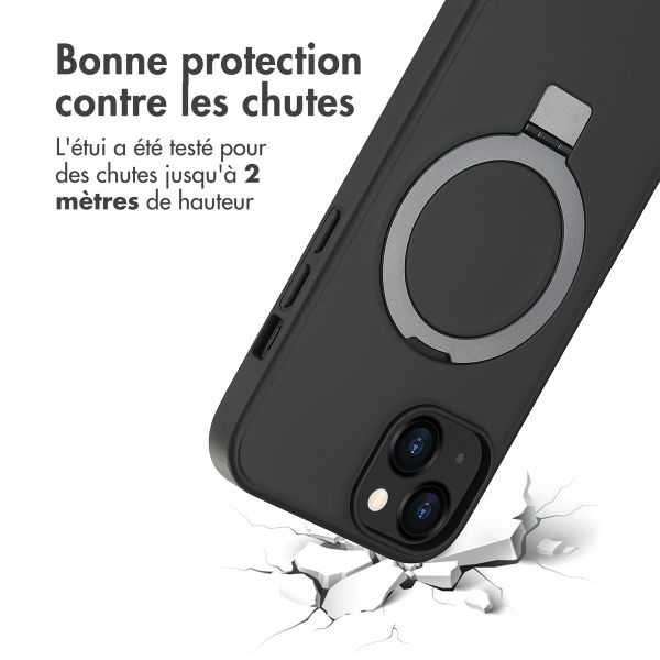 Accezz Coque Ring Stand avec MagSafe Apple iPhone 14 - Noir