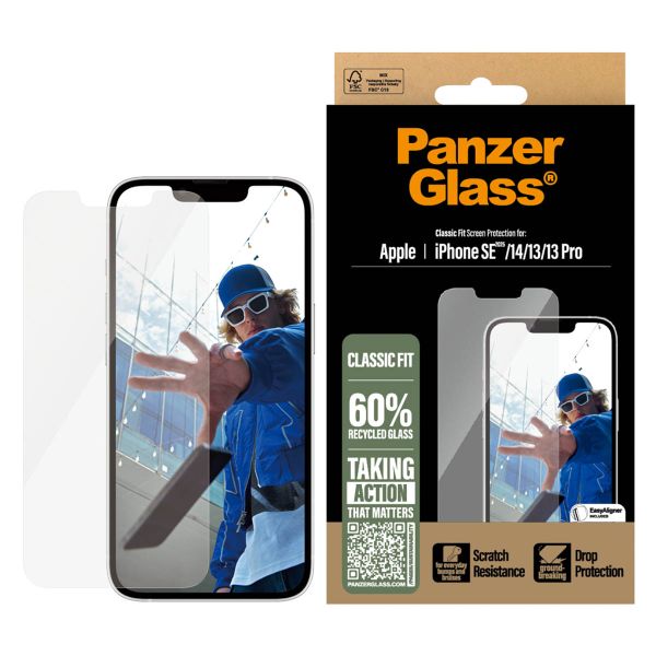 PanzerGlass Protection d'écran en verre trempé Anti-bactéries Apple iPhone 17e / 16e / 14 / 13 / 13 Pro