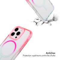 Selencia Coque arrière MagSafe Gradient Apple iPhone 16 Pro - Rose / Bleu