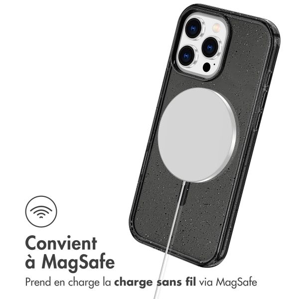 imoshion Coque Pailletée avec MagSafe Apple iPhone 16 Pro - Glitter Noir