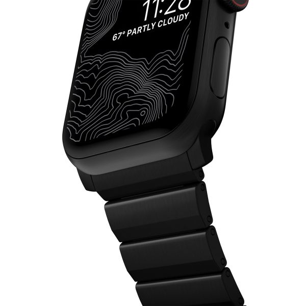 Nomad Bracelet à maillons en titane Apple Watch | 44/45/46/49 mm - Noir