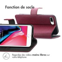 imoshion Étui de télephone portefeuille de luxe Apple iPhone 8 Plus / 7 Plus - Bordeaux