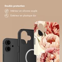Selencia Coque arrière Vivid avec MagSafe Apple iPhone 16 - Vintage Peony