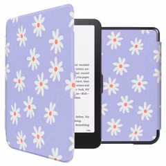 imoshion Design Slim Hard Case Sleepcover Amazon Kindle Paperwhite (2024) / Paperwhite Signature Edition (2024) / Colorsoft (2024) / Colorsoft Signature Edition (2024) - Flowers Distance