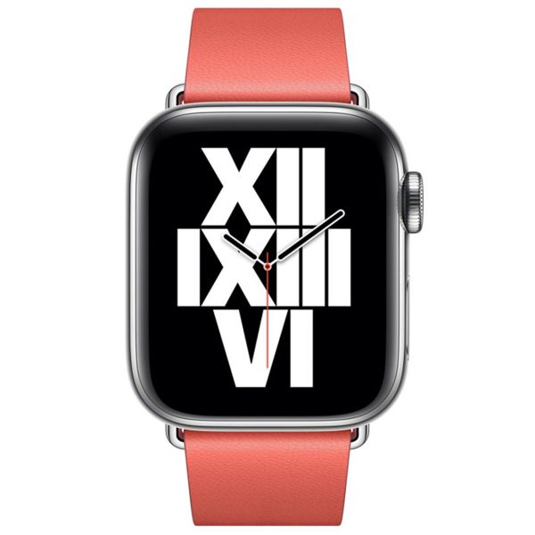 Apple Bracelet Leather Band Modern Buckle Apple Watch | 38/40/41/42 mm - Taille M - Pink Citrus