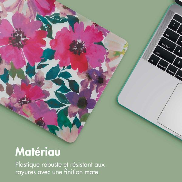 imoshion Coque Design Laptop Apple MacBook Pro 16 pouces (2021 / 2023 M3 / 2024 M4 / 2026 M5) - Floral Water Color